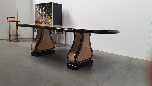 Jean Claude Mahey Regentschap tafel lakmer optiek jaren 70