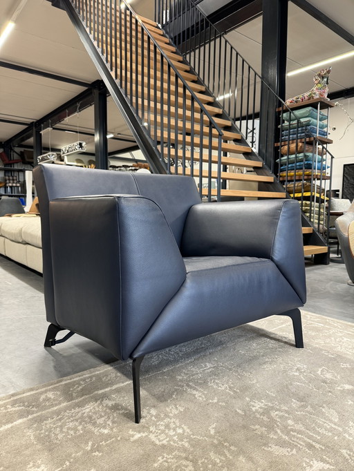 Jori Pacific Pure fauteuil blauw leer verstelbaar