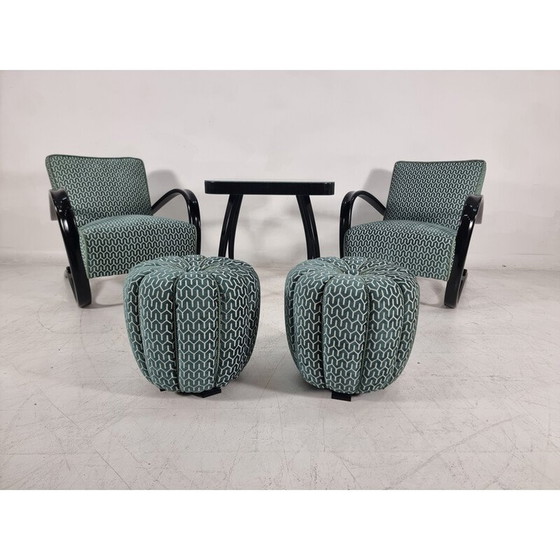 Image 1 of Set van 4 vintage fauteuils H 269 van Jindřich Halabala voor Up Zavody, Tsjecho-Slowakije 1940
