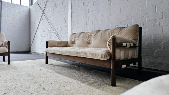 Image 1 of Zitgroep Vintage Boho 60S 70S Scandi Mid Century Banken Set Sofa Fauteuils