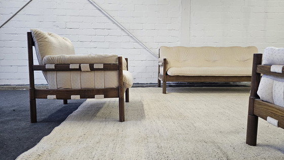 Image 1 of Zitgroep Vintage Boho 60S 70S Scandi Mid Century Banken Set Sofa Fauteuils