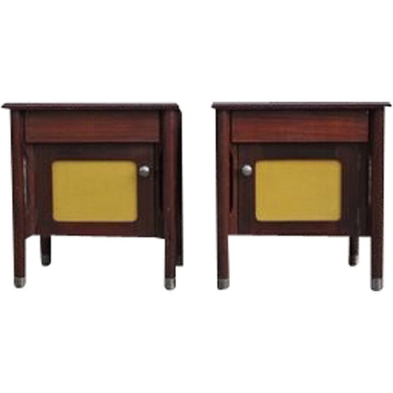 Image 1 of Paar vintage rozenhouten consoles, Italië 1970