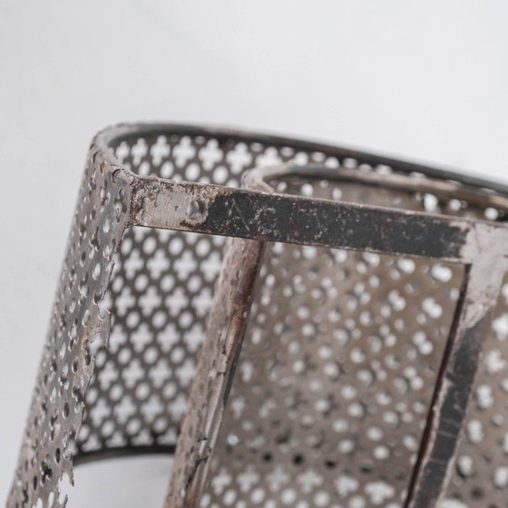 Image 1 of Paar vintage geperforeerde metalen wandlampen, Frankrijk 1970