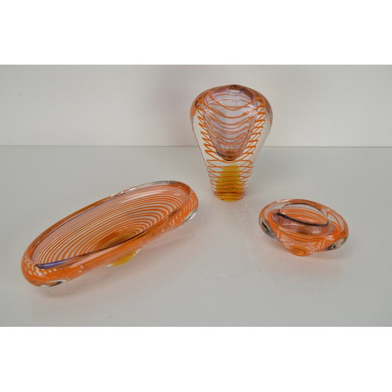 Image 1 of Set vintage kunstglas van Ivo Rozsypal, Tsjecho-Slowakije 1970