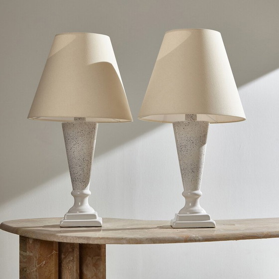 Image 1 of Paar vintage keramische tafellampen, 1970