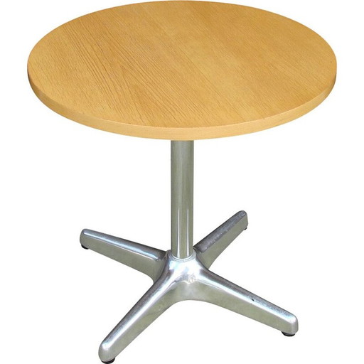 Vintage salontafel van aluminium, staal en beukenfineer, 1990