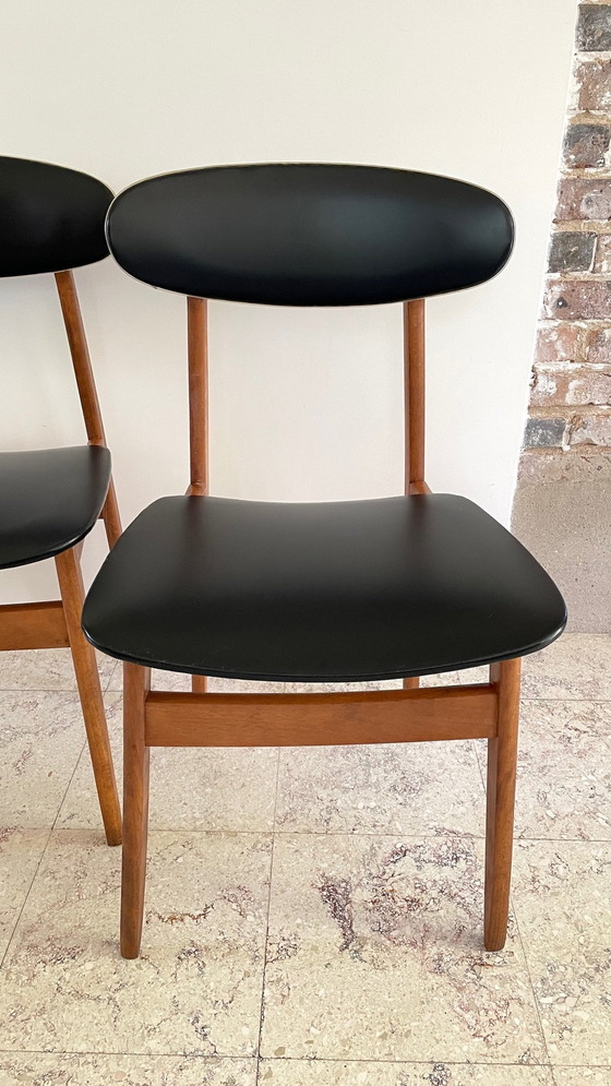 Image 1 of Paar chique vintage Scandinavische stoelen