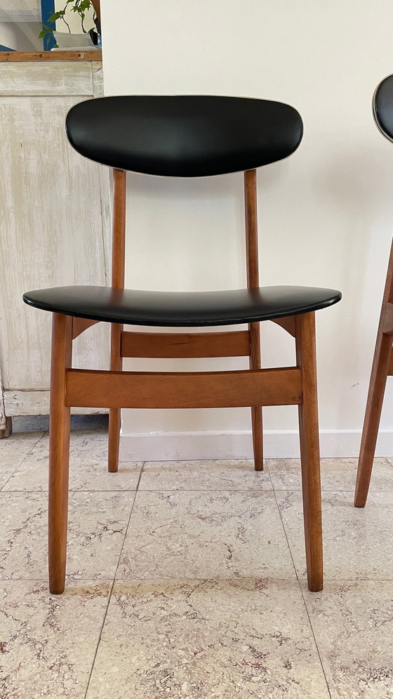 Image 1 of Paar chique vintage Scandinavische stoelen