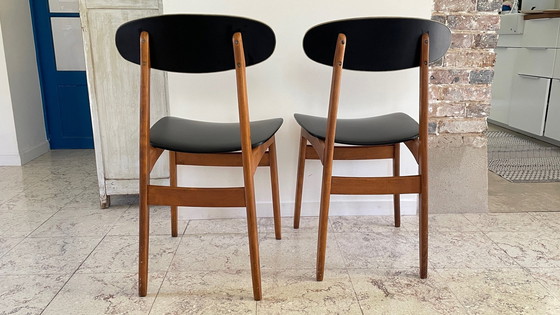 Image 1 of Paar chique vintage Scandinavische stoelen