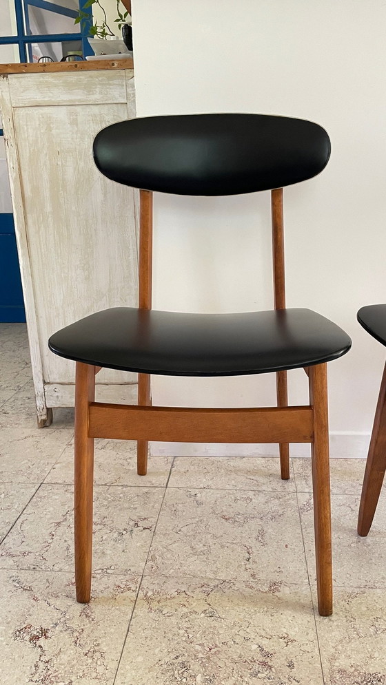 Image 1 of Paar chique vintage Scandinavische stoelen