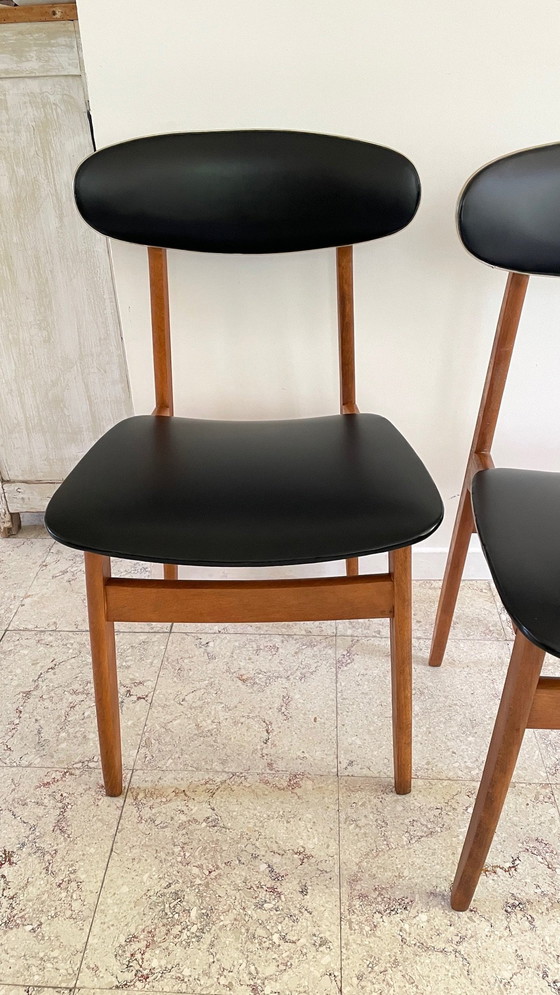 Image 1 of Paar chique vintage Scandinavische stoelen