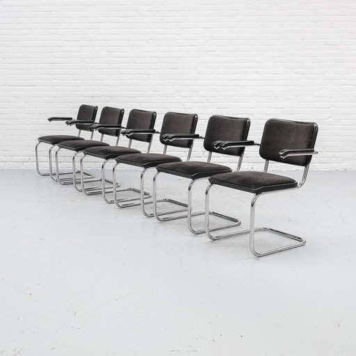 Set Van 6 Thonet S64 Eetkamerstoelen