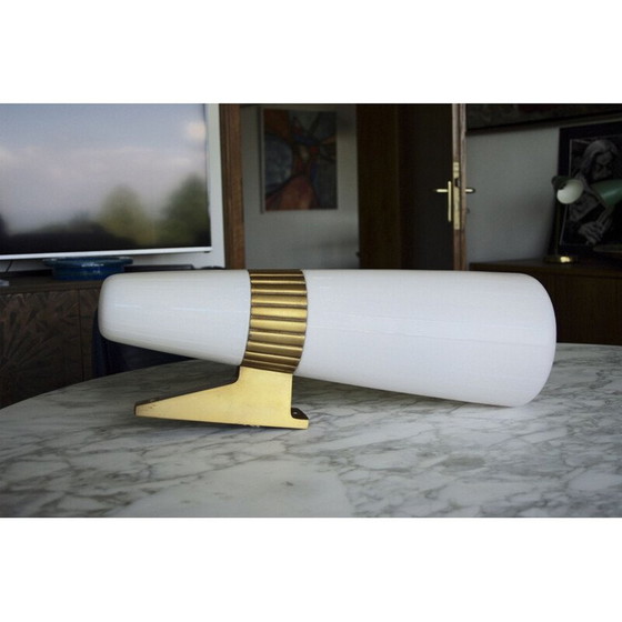 Image 1 of Vintage wandlamp van glas en metaal, 1960
