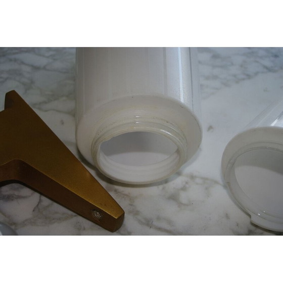 Image 1 of Vintage wandlamp van glas en metaal, 1960