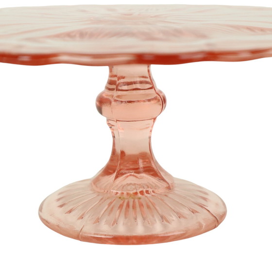 Image 1 of Art Deco Roze Taartschaal