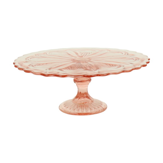 Image 1 of Art Deco Roze Taartschaal