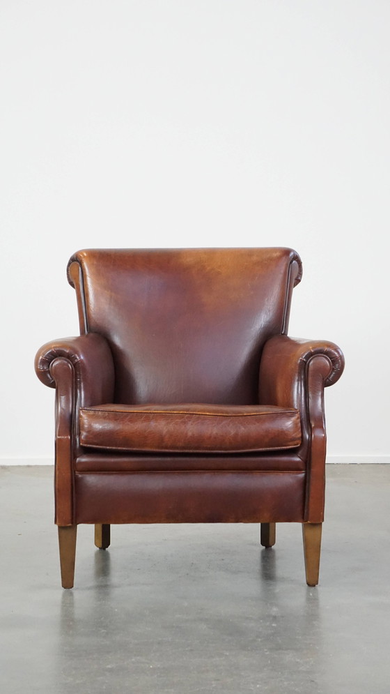 Image 1 of Armchair Gemaakt Van Schapenleer