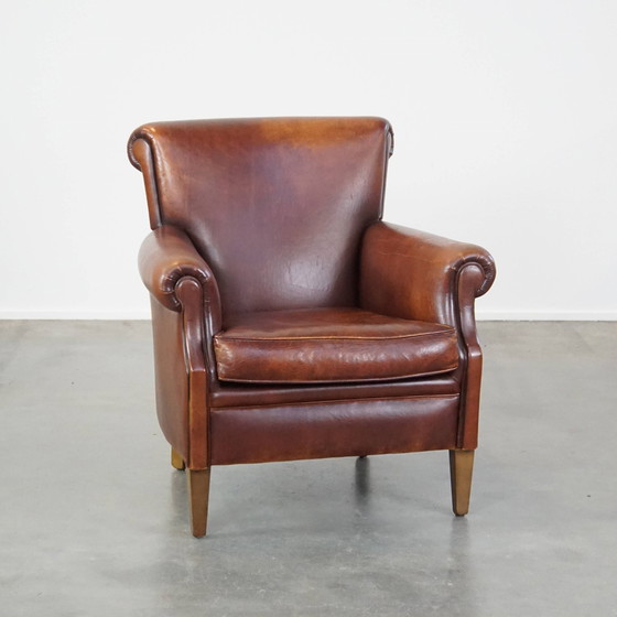 Image 1 of Armchair Gemaakt Van Schapenleer