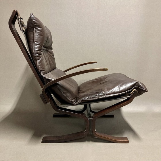 Image 1 of Scandinavische vintage leren fauteuil van Ingmar Relling, 1950