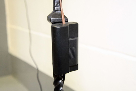 Image 1 of Vloerlamp Butler Bell Ijzer Messing Dimbaar Uniek Retro Antiek