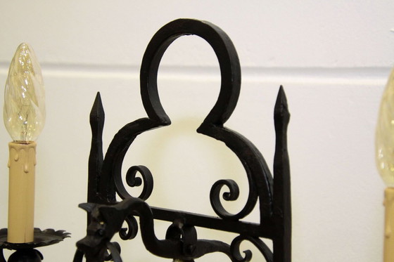 Image 1 of Vloerlamp Butler Bell Ijzer Messing Dimbaar Uniek Retro Antiek