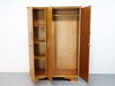 Vintage kledingkast 3 deurs eiken 