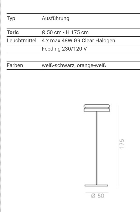 Image 1 of 2x Patrick Norguet 'Toric' Vloerlampen