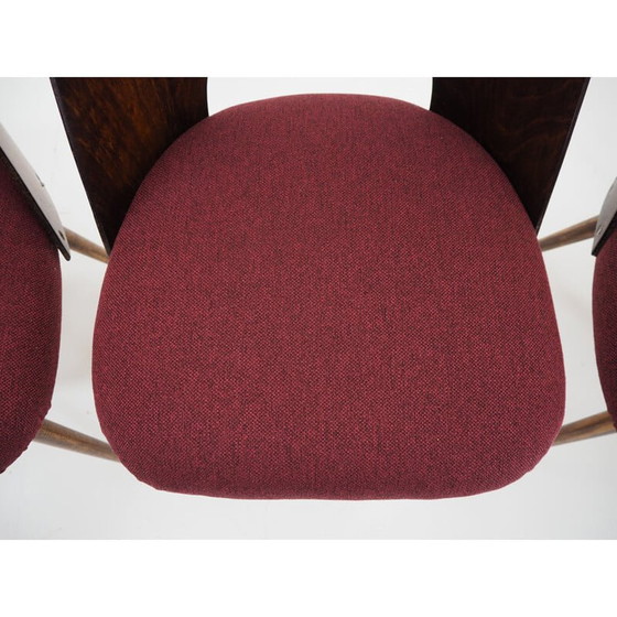Image 1 of Set van 4 vintage Oswald Haerdtl beukenhouten eetkamerstoelen voor TonThonet, Tsjecho-Slowakije 1960
