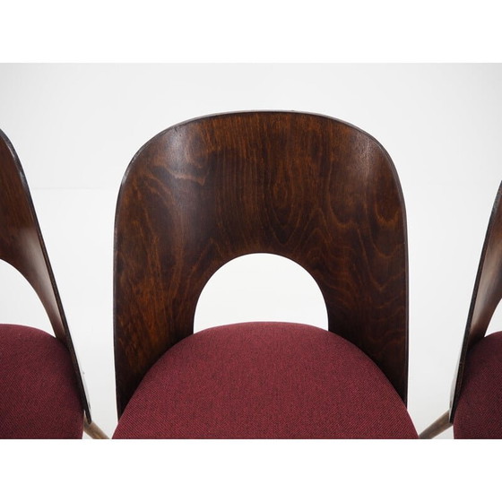 Image 1 of Set van 4 vintage Oswald Haerdtl beukenhouten eetkamerstoelen voor TonThonet, Tsjecho-Slowakije 1960