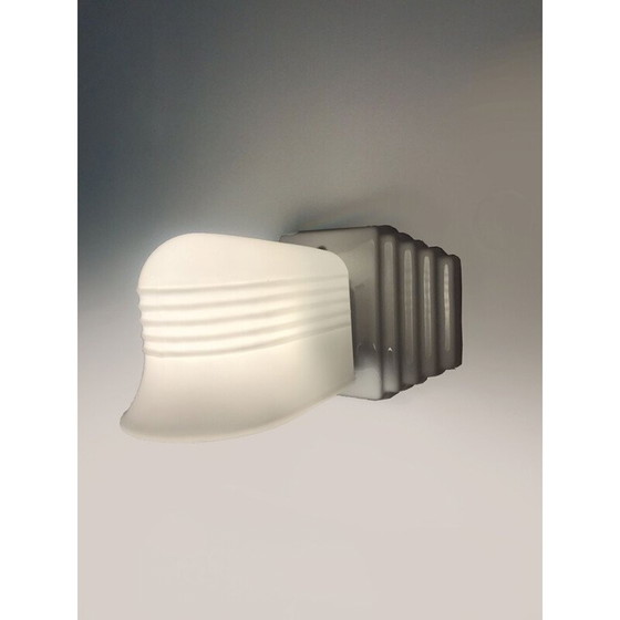 Image 1 of Vintage opaal en porseleinen wandlamp van Roca Spanje