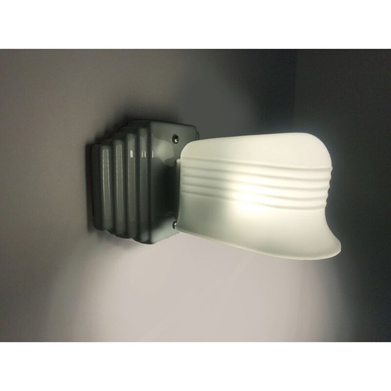 Image 1 of Vintage opaal en porseleinen wandlamp van Roca Spanje