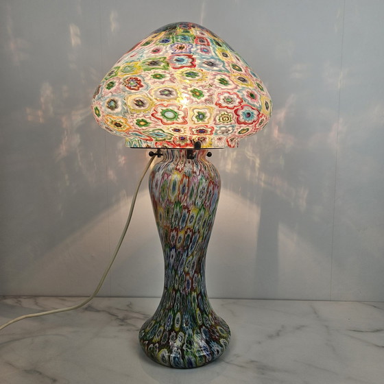 Image 1 of Fratelli Toso "Millefiore" tafellamp van Murano glas, Italië jaren 1950