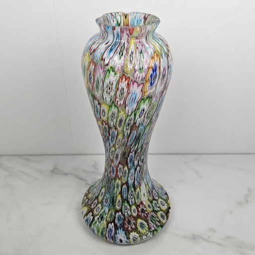 Fratelli Toso "Millefiore" tafellamp van Murano glas, Italië jaren 1950