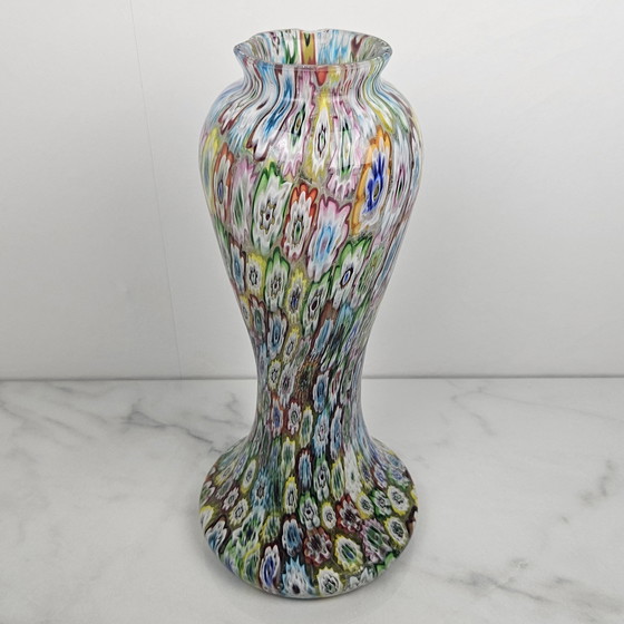 Image 1 of Fratelli Toso "Millefiore" tafellamp van Murano glas, Italië jaren 1950