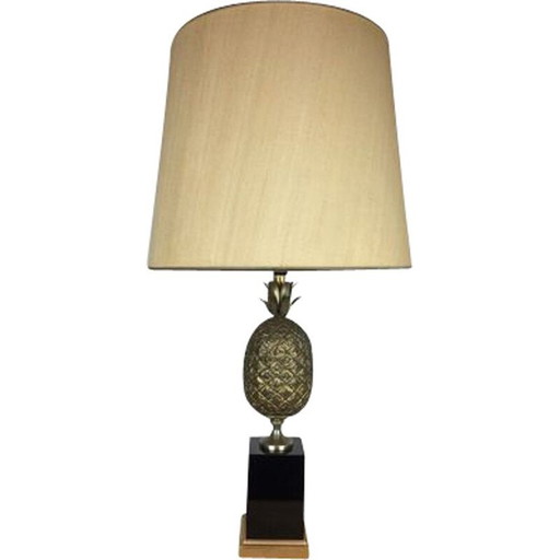 Vintage gouden ananaslamp van Le Dauphin, 1970