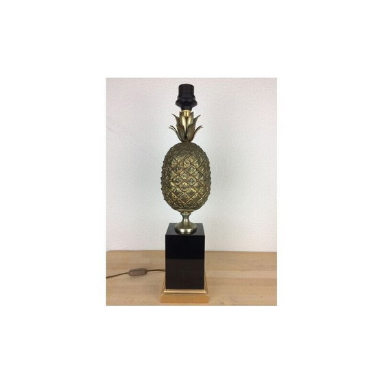 Image 1 of Vintage gouden ananaslamp van Le Dauphin, 1970