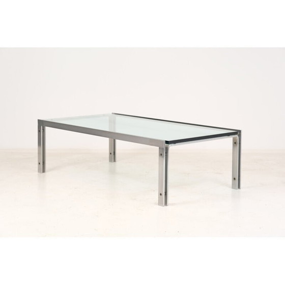 Image 1 of Vintage salontafel met perfect glas van Horst Bruning, 1970