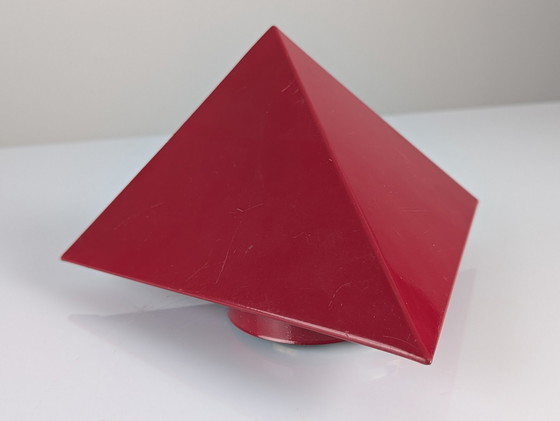 Image 1 of Geometrische rode metalen wandlampen, 1970S