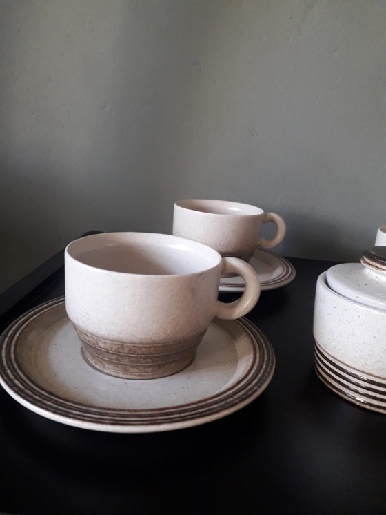 Image 1 of Mid Century Vintage Gerzit West Germany Koffie of Thee Servies, 15 Delig