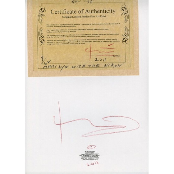 Image 1 of Vintage fotografie marilyn met bert's nikon door Bert Stern