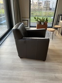 3 Danca Bruine Leren Stoelen 
