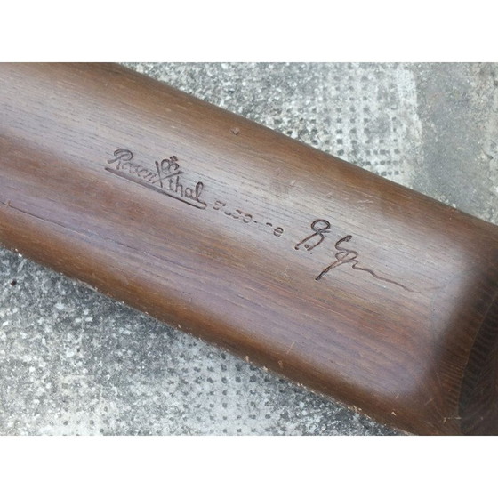 Image 1 of Vintage lederen en houten bankstel van Rosenthal door Burkhard Vogtherr, 1974