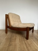 Gerenoveerde Vintage Scandinavische 70S Loungestoel - Massief Mahonie