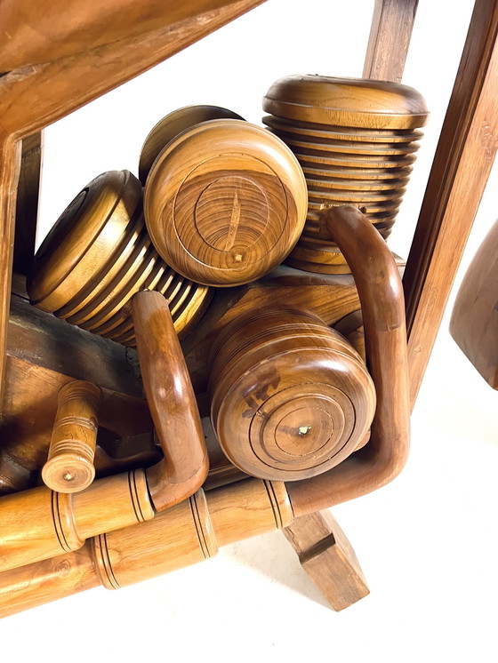 Image 1 of Massief 1:1 Teakhouten Harley Davidson ‘70