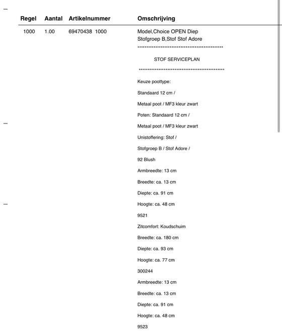 Image 1 of Sanders Meubelstad, Choice Open Diep, Bankstel