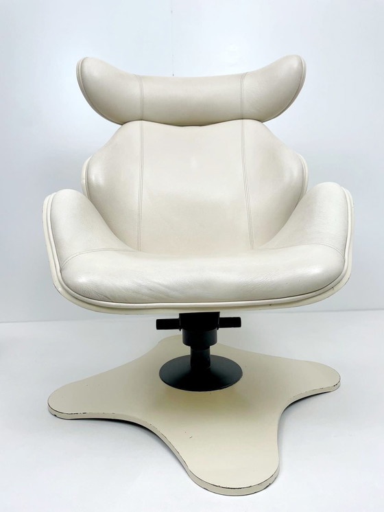 Image 1 of Vintage fauteuil Stokke Tok met ottoman Variér