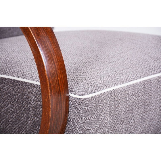 Image 1 of Paar vintage grijze Art Deco fauteuils, jaren 1930