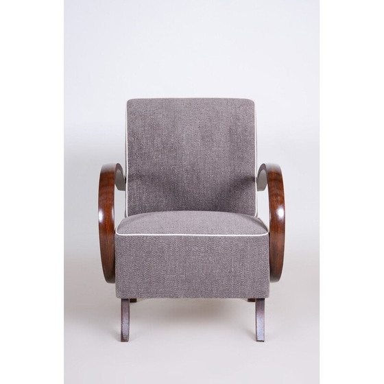 Image 1 of Paar vintage grijze Art Deco fauteuils, jaren 1930