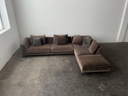 B&B Italia Sofa Ray in fluwelen stof