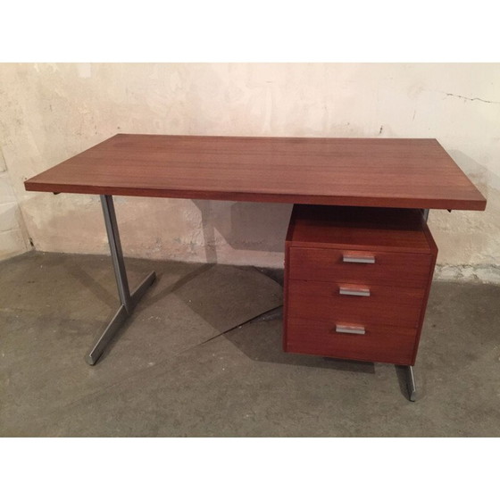 Image 1 of Vintage chromen bureau van Cees Braakman voor Pastoe, 1960